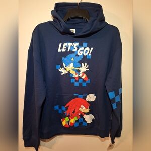 Boys Sonic The Hedgehog Hoodie Size L (14-16)